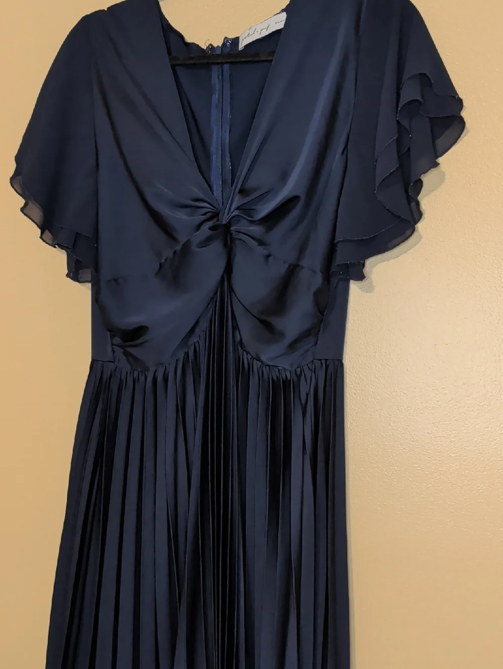 Petal & Pup • Nova Flutter Sleeve Midi Dress Navy Size XL - Picture 4 of 16